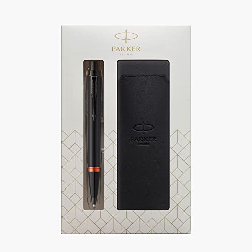 PARKER パーカー ボールペン IM フレイムオレンジリングBT 中字 油性 ペンシース付 ギフトボックスセット 正規輸入品 2173237 V1d（Amazon）