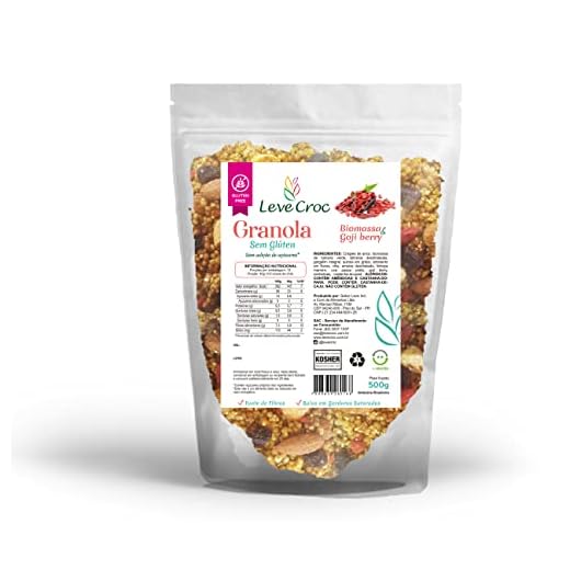 Leve Crock Granola Sem Gluten Sem Adição Açúcar Biomassa Goji Berry 500G