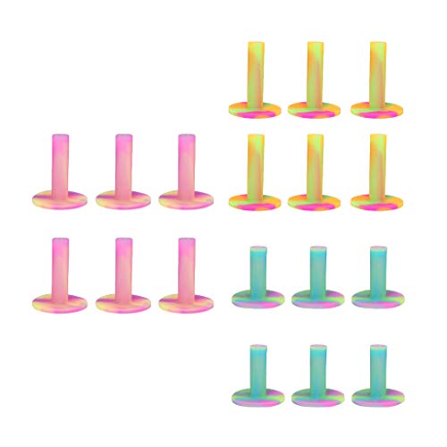 Tongina T-shirt De Borracha De Golfe De 6 Peças E Suporte De T Para Prática De Colocação De Driving