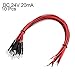 uxcell 10Pcs 3mm Pre Wired LED, Red DC24V Clear Lens, Light Emitting Diodes