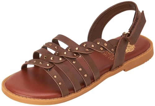 Vince Camuto Girls Sandals - Open Toe Braided Strap Dress Sandals with Rhinestones, Summer Shoes for Easter Travel & Parties