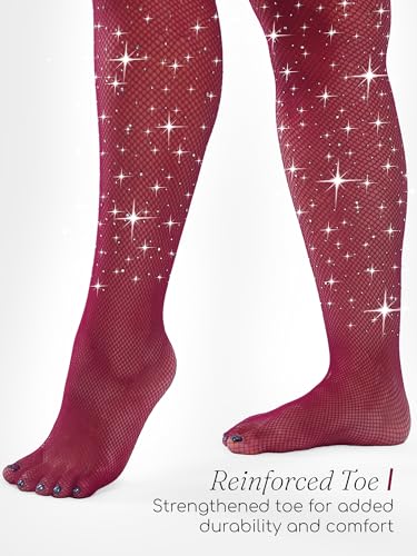 Image of Plus Size Fishnet Tights Sparkle Stockings Glitter Pantyhose High Waist Fine Mesh Stockings Value Pack of 2