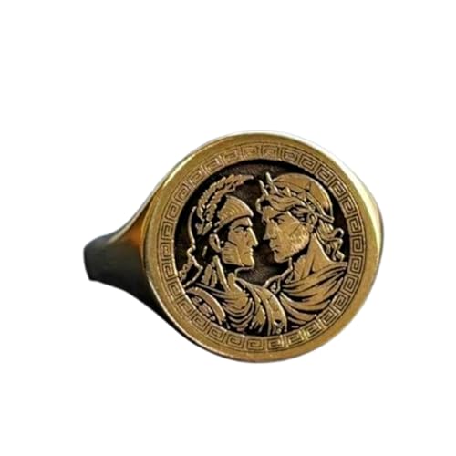 Bague Achille et Patrocle en argent 925 anti-ternissement pour peaux sensibles