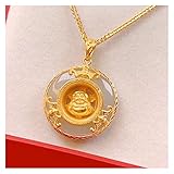 Halskette mit Anhänger, Kette und Tian Baiyu antiker chinesischer Kultur, einzigartiger antiker Goldschmuck für Frauen und Silber (Edelstein-Farbe: Halskette 45 cm)