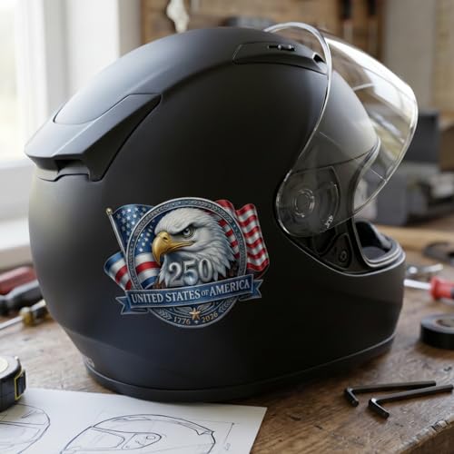 Image of 2-Piece USA 250th Anniversary Patriotic Car Decal