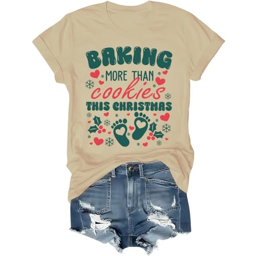 Baking More Than Cookies This Christmas T-Shirt Pregnancy Shirt Maternity Tshirt Cookies Tee