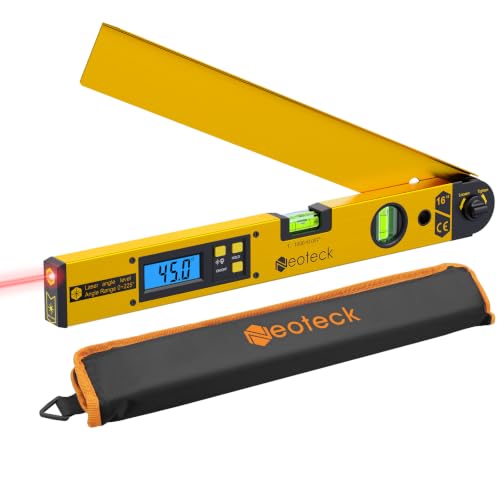 Neoteck 225 Aluminum Digital Angle Finder with Laser (Class 2 Laser <1mW)
