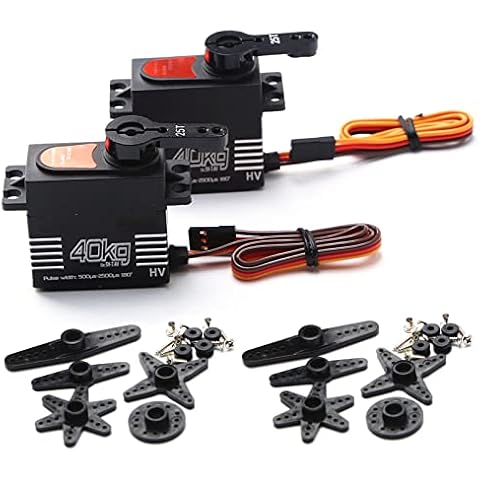 GoolRC 2pcs Servo Motor 40KG Digital Servo Metal Gear Servo Large Torque Waterproof compatible with traxxas1/8 1/10 RC Car Truck Robot Parts Cover