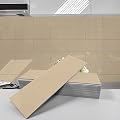 Avant Decor | Sample Tile | Stone Composite Subway Solid Color Tiles | Peel and Stick Kitchen Backsplash Tiles | Wall Tiles | 4” x 12” | Bex Metro Glossy Latte