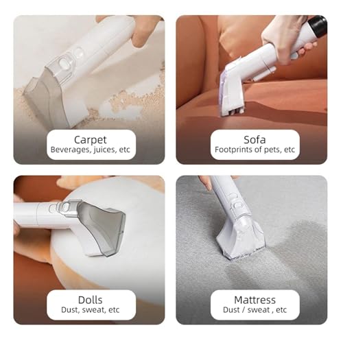 DOJOEUU Spot Curtain Cleaner Machine, Small Lightweight Handheld Carpet Cleaner, Double Tank, 9KPA Powerful Suction, 380W Portable Household Sofa Cleaner Machine for Mattress, Car Seat, Plush Toy - Image 5