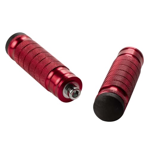 Repose-Pieds Passager Aluminium CNC Rouge Premium pour Moto