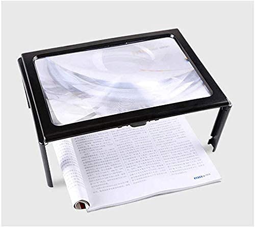 Lupa de lectura de página completa rectangular con luz para escritorio 4