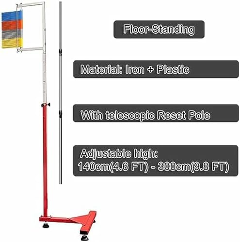 Vertikaler Sprungtrainer mit Reset-Stange, professionelles Springfähigkeitstester, Bodenstehendes Sprunghöhenmessgerät