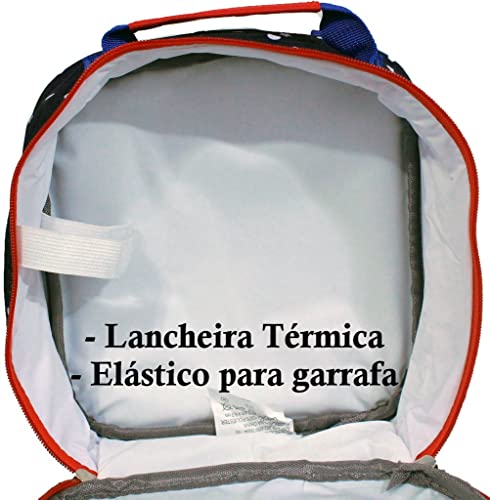Mochila Bolsa Reforçada Escolar 3D Infantil Menino Foguete Rodinha Costas Lancheira Estojo