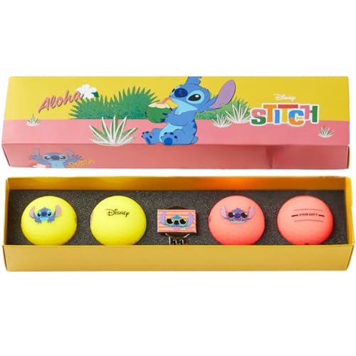 Volvik Vivid Soft Disney Golf Ball Gift Sets (4 Pack) (Aloha Stitch)