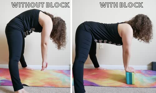 Image of The Yogis High Density Foam Yoga Block Brick [ Set of 2 ] Large Size [ Free - Yoga Belt ] Made in India