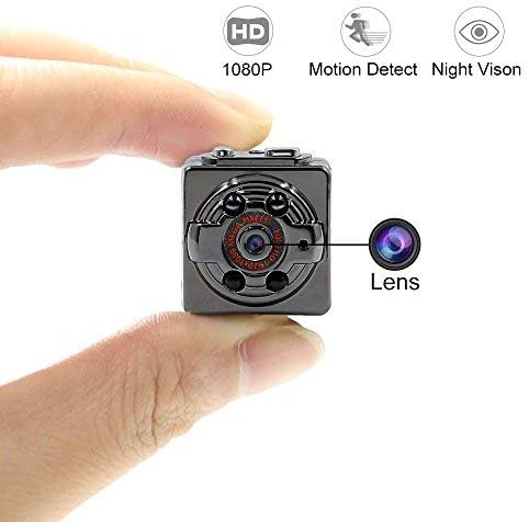 Mini Spy Camera, Tangmi Hidden Camera 1080P HD Spy Hidden Camera Portable Tiny Camera With Night Vision & Motion Detection, Nanny Camera-Black
