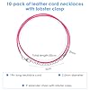 Leather Necklace Cord, 10 Pcs Mixed Color Rope Necklace for Women Adjustble Waxed Necklace String with Lobster Claw Clasp for Jewelry Making, Necklace, Bracelets, Beads, Pendants (2mm, 50cm) #1