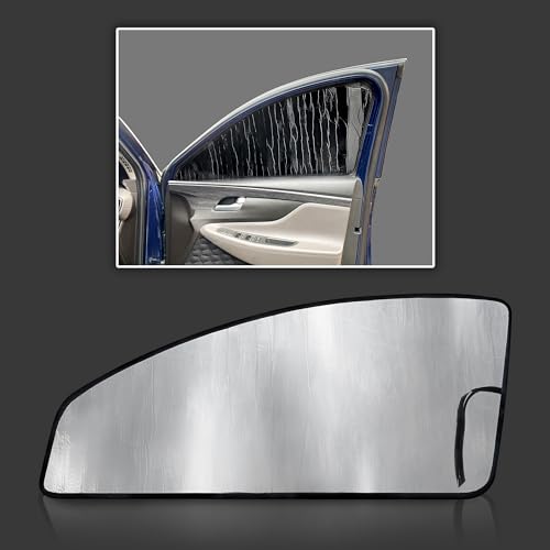 GalaxyAutoShield Custom Fit Front Side Window (2pcs) Sun Shade for 2019 2020 2021 2022 2023 Hyundai Santa Fe SUV, Insulated Sunshade Privacy Accessories Blockout UV Reflector Protection -Made in USA