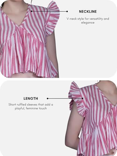 Image of DHRUVI TRENDZ Women's Cotton Regular Fit Top