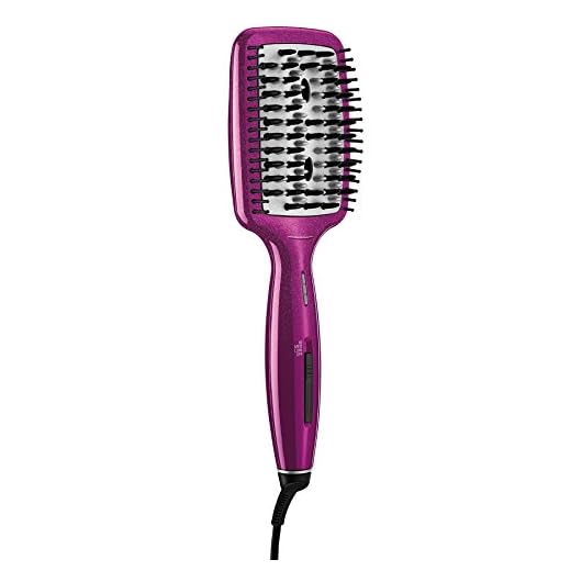 InFINITIPRO BY CONAIR Escova alisadora de cerâmica com infusão de diamantes/escova alisadora; rosa