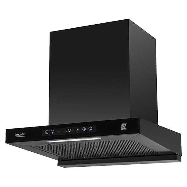 Image of Hindware DARCIA BLDC 60CM | | 1500 m /hr | Filterless Auto-Clean Kitchen Chimney With 9- Speed Motion Sensor & Touch Control | 2026 Model (Black)