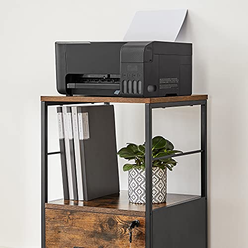 Image of VASAGLE File Cabinet with Wheels, for A4, Letter Sized Documents