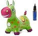 NUKied Hüpftier Hippo mit Handpumpe|Kinder Hüpfpferd Pumpe | Best Eco-Friendly Rubber für Kinder Hüpfspielzeug |Kinderspielzeug ab 2 Jahre (Grün)