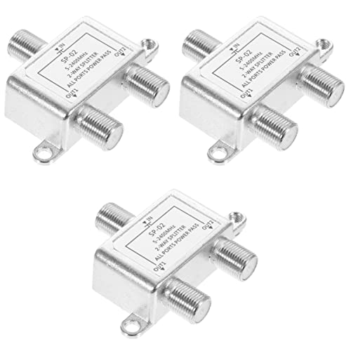 NUOBESTY 3 Pezzi Splitter Coassiale per Tv Doppio Uscita Compatibile con Amplificatori e Antenne per Catv e Digitale Durabilità e