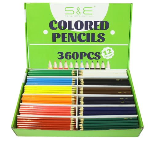 S & E TEACHER'S EDITION Colored Pencils, 360Pcs