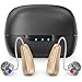 Hearing Aids for Seniors Rechargeable with Noise Cancelling, Hearing Amplifier with 5 Levels of Volume Adjustmen, Simple to Operate and Hear Clear Sound