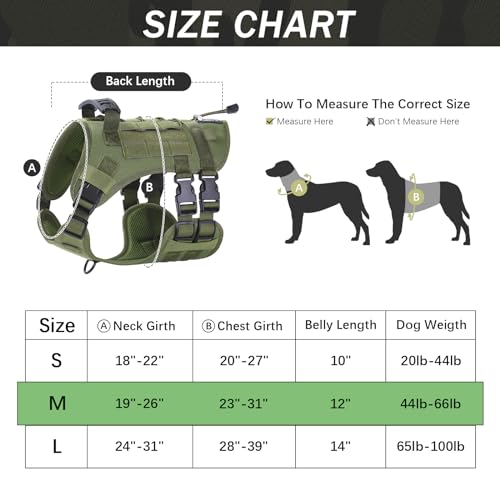 Yungaspy YUNGASPY-511 No Pull Tactical Dog Harness For Large Dogs, Escape Proof Molle Dog Vest Harness And Leash Set thumb #1