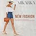 mikarka Slip On Wedge Sandals for Women Open Toe Espadrilles Platform Slides Dressy High Heel Beach Summer Sandal Comfortable Wedges Shoe Mules Clear US Size 8