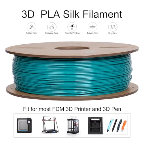 Image of Kretrum PLA Filament 1.75 mm 3D Printer Filaments Cardboard Spool Refills 1 kg Widely Compatible for Most FDM 3D Printers Fits ELEGOO Anycubic FlashForge Creality Bambu Prusa ect. Pine Green