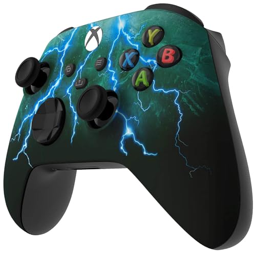 Image of Custom Controllerzz Wireless Controller for Microsoft Xbox Series X /S & Xbox One - Custom Soft Touch Feel - Custom Xbox Series X /S Controller (X /S Green Skies)