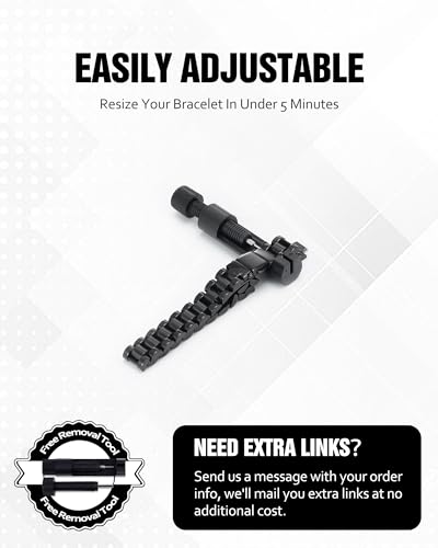 Jecanori Magnetic Bracelets for Men - Men's Hematite Bracelet with Remove Tool & Jewellry Gift Box,Magnetic Field Therapy