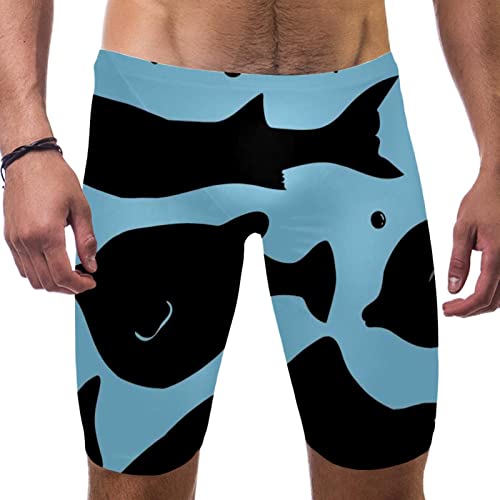 Traje de baño de competición HUI JIN SHOP para hombres con resistencia de pierna cuadrada