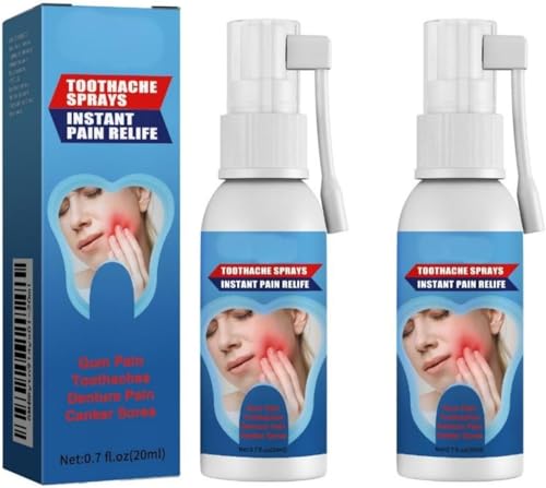 Spray para el alivio del dolor bucal con extracto de menta, que repara las encías y refresca el aliento, promoviendo su salud.