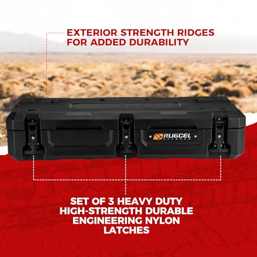 RUGCEL 98L Overland Case Car Camping Equipment Box Roof Equipment Box Storage Box Car Luggage Dry Storage Box Land Storage Off-Road Storage Box 90 Quart Waterproof