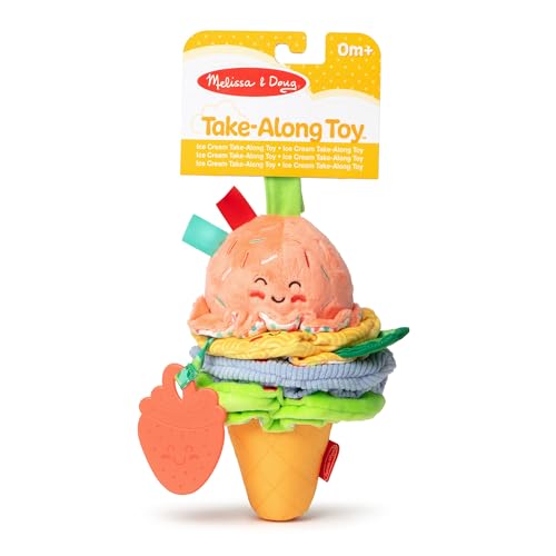 Image of Melissa & Doug Ice Cream Take-Along Clip-On Infant Toy with Sound and Vibration (Pack of 12)