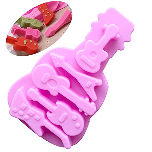 1PCS Silicona de grado alimenticio, Moldes de silicona, moldes antiadherentes Con Tema musical para cocina para chocolate, dulces, gelatina, cubitos de hielo(rosado) Cover