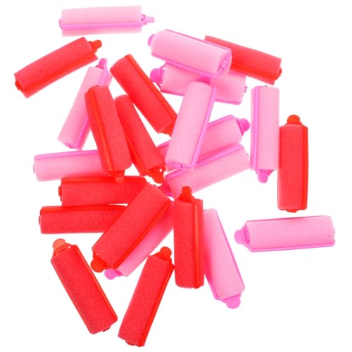 SMASOLO 24Pcs Sponge Hair Rollers DIY Hair Styling Curlers for Bangs Waves Hair Root Curlers Random Colors for Womens Hair Volume Retro Styles
