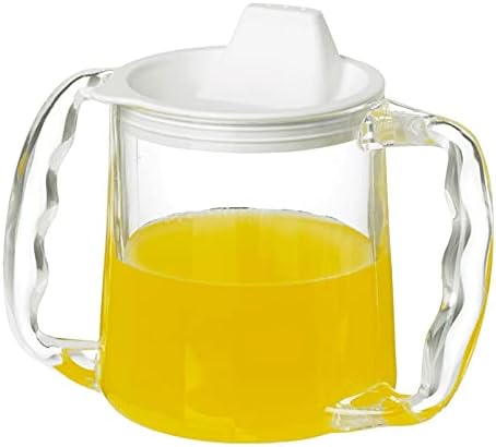 Homecraft Two-Handled Mug filled with orange juice