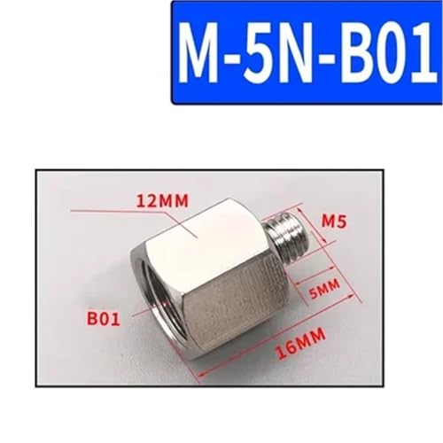 Adaptador de tubo de aire M3 M4 M5 M6 M8 para optimizar las herramientas del taller de bricolaje 3