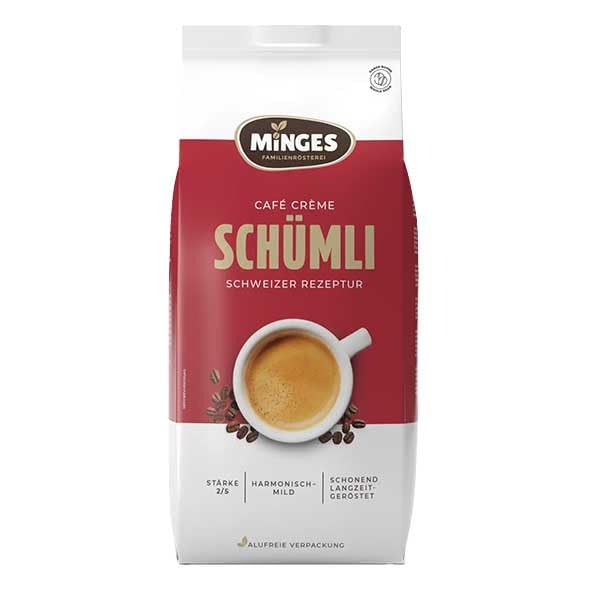 Minges Cafe Cremé Schümli, 1000g Bohnen / 8er Pack