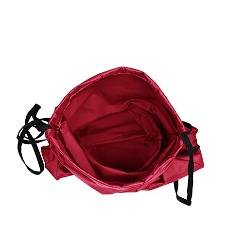 Image of DIVULGE Drawstring Daypack Bag Sports Backpack Gym Bag, Backpack and Multi Utility Bag for Running, Sports, Cycling and Outdoors -RED