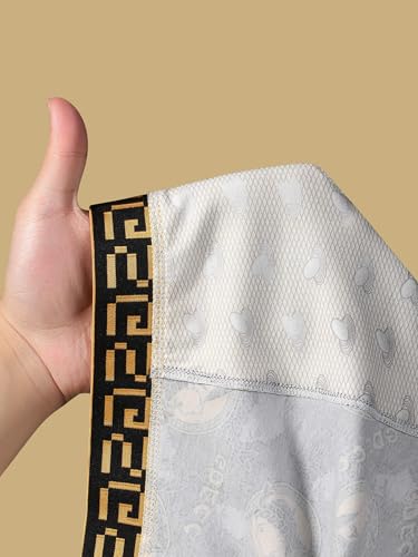 Gift Boxed Men's Underwear Boxer Briefs, Cotton Trunks Shorts Underpants, Moisture Wicking Fashion Luxury Black Gold4