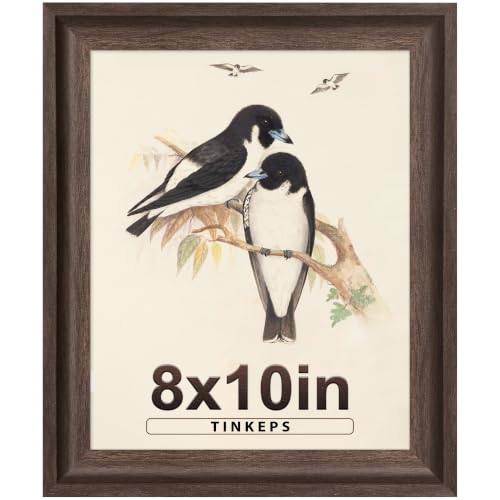 Image of 8x10 Walnut Brown Picture Frame, Wide Border