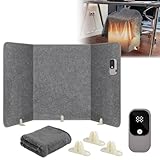 Eikuavons Haushaltsgeräte Infrarot Panel,Faltbares Heizung mit Timer,mit 3-Stufen & Timer, 205 Watt |Grau