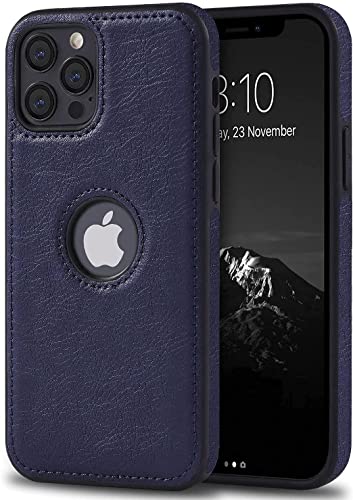 Image of M7 Back Cover Compatible with iPhone 13 Pro Flexible Slim Leather Case for iPhone 13 Pro (Blue)